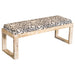 Aiden Sled Leg Upholstered Accent Bench Black and White - Furniture Land (Milwaukee, WI)