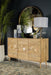 Alyssum Checkered Pattern 3-door Accent Cabinet Natural - Furniture Land (Milwaukee, WI)