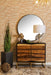 Zara 2-door Accent Cabinet Black Walnut and Gold - Furniture Land (Milwaukee, WI)