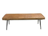 Misty Cushion Side Bench Camel and Black - Furniture Land (Milwaukee, WI)