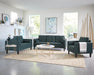 Ellison Round X-cross Coffee Table White and Gold - Furniture Land (Milwaukee, WI)