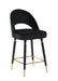 Lindsey Arched Back Upholstered Counter Height Stools Black (Set of 2) - Furniture Land (Milwaukee, WI)