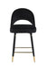 Lindsey Arched Back Upholstered Counter Height Stools Black (Set of 2) - Furniture Land (Milwaukee, WI)