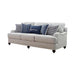 Glenn Recessed Arms Sofa Light Grey - Furniture Land (Milwaukee, WI)