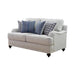 Glenn Recessed Arms Loveseat Light Grey - Furniture Land (Milwaukee, WI)