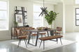 Misty Cushion Side Bench Camel and Black - Furniture Land (Milwaukee, WI)