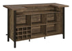 Bellemore Rectangular Storage Bar Unit Rustic Oak - Furniture Land (Milwaukee, WI)