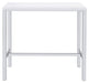 Natividad 5-piece Bar Set White High Gloss and Chrome - Furniture Land (Milwaukee, WI)