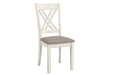 Fortress 7-piece Dining Set Chestnut and Vintage White - Furniture Land (Milwaukee, WI)