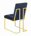 Cisco Tufted Back Side Chairs Ink Blue (Set of 2) - Furniture Land (Milwaukee, WI)