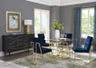 Cisco Tufted Back Side Chairs Ink Blue (Set of 2) - Furniture Land (Milwaukee, WI)