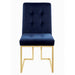 Cisco Tufted Back Side Chairs Ink Blue (Set of 2) - Furniture Land (Milwaukee, WI)