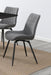 Diggs Upholstered Tufted Swivel Dining Chairs Grey and Gunmetal (Set of 2) - Furniture Land (Milwaukee, WI)