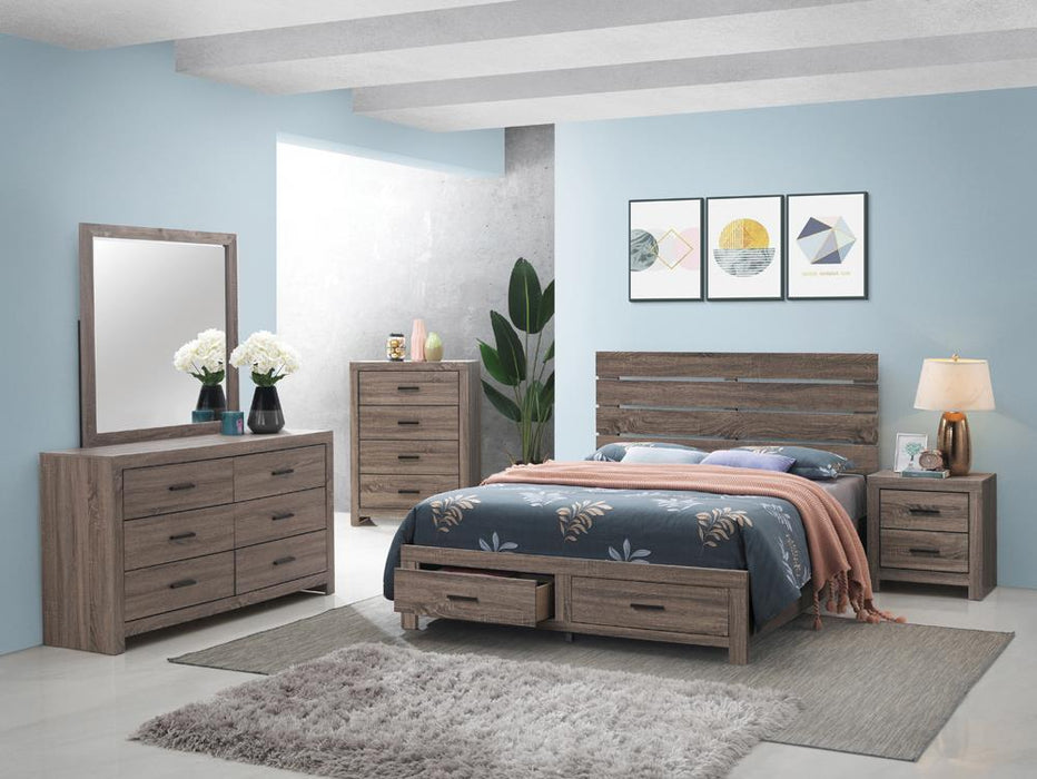 Brantford Eastern King & Queen Panel Bed Barrel Oak - Furniture Land (Milwaukee, WI)