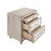 Antonella 3-drawer Upholstered Nightstand Ivory and Camel - Furniture Land (Milwaukee, WI)