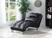 Dilleston Upholstered Chaise Black - Furniture Land (Milwaukee, WI)