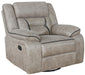 Greer Upholstered Tufted Back Glider Recliner - Furniture Land (Milwaukee, WI)