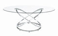 Warren 3-piece Occasional Set Chrome and Clear - Furniture Land (Milwaukee, WI)