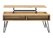 Fanning Lift Top Storage Coffee Table Golden Oak and Black - Furniture Land (Milwaukee, WI)