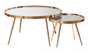 Kaelyn 2-piece Mirror Top Nesting Coffee Table Mirror and Gold - Furniture Land (Milwaukee, WI)