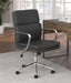 Ximena Standard Back Upholstered Office Chair Black - Furniture Land (Milwaukee, WI)