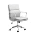Ximena Standard Back Upholstered Office Chair White - Furniture Land (Milwaukee, WI)