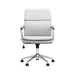 Ximena Standard Back Upholstered Office Chair White - Furniture Land (Milwaukee, WI)