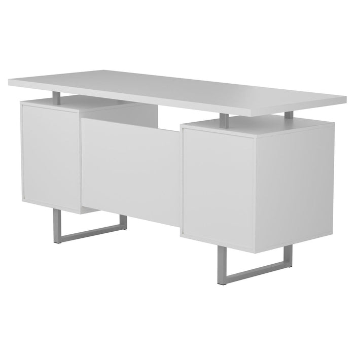Lawtey Floating Top Office Desk Weathered Grey - Furniture Land (Milwaukee, WI)