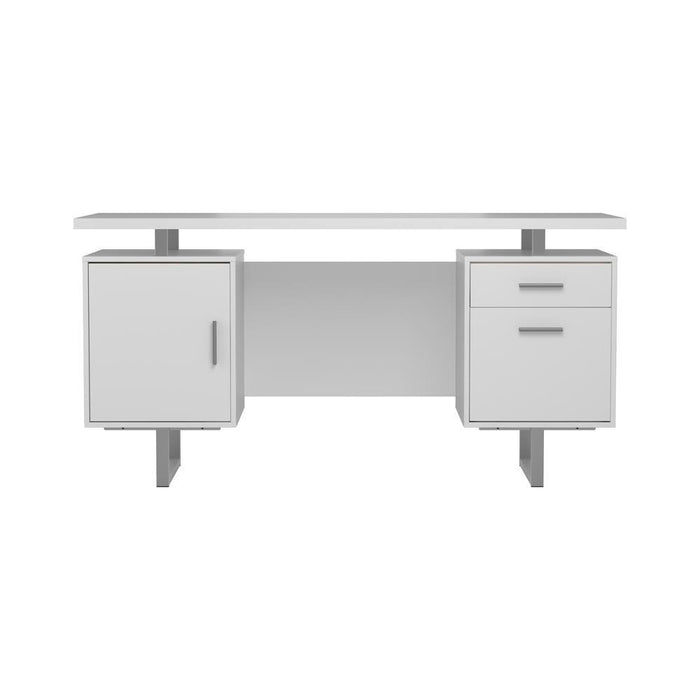 Lawtey Floating Top Office Desk Weathered Grey - Furniture Land (Milwaukee, WI)