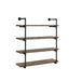 Elmcrest 40-inch Wall Shelf Black and Rustic Oak - Furniture Land (Milwaukee, WI)