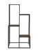 Rito 4-tier Display Shelf Rustic Brown and Black - Furniture Land (Milwaukee, WI)