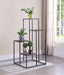 Rito 4-tier Display Shelf Rustic Brown and Black - Furniture Land (Milwaukee, WI)