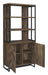 Millbrook 2-door Bookcase Rustic Oak Herringbone and Gunmetal - Furniture Land (Milwaukee, WI)