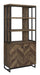 Millbrook 2-door Bookcase Rustic Oak Herringbone and Gunmetal - Furniture Land (Milwaukee, WI)
