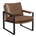 Rosalind Upholstered Accent Chair with Removable Cushion Umber Brown and Gunmetal - Furniture Land (Milwaukee, WI)