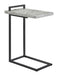 Maxwell C-shaped Accent Table Cement and Gunmetal - Furniture Land (Milwaukee, WI)