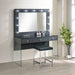 Afshan Upholstered Square Padded Cushion Vanity Stool - Furniture Land (Milwaukee, WI)