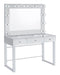 Umbridge 3-drawer Vanity with Lighting Chrome and White - Furniture Land (Milwaukee, WI)