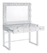 Umbridge 3-drawer Vanity with Lighting Chrome and White - Furniture Land (Milwaukee, WI)