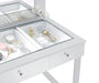 Umbridge 3-drawer Vanity with Lighting Chrome and White - Furniture Land (Milwaukee, WI)