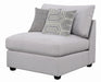 Cambria Upholstered Armless Chair Grey - Furniture Land (Milwaukee, WI)