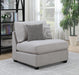 Cambria Upholstered Armless Chair Grey - Furniture Land (Milwaukee, WI)