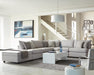 Cambria Upholstered Square Storage Ottoman Grey - Furniture Land (Milwaukee, WI)
