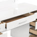 Felicity 9-drawer Vanity Desk with Lighted Mirror Glossy White - Furniture Land (Milwaukee, WI)