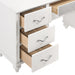 Barzini 7-drawer Vanity Desk with Lighted Mirror White - Furniture Land (Milwaukee, WI)