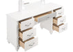 Barzini 7-drawer Vanity Desk with Lighted Mirror White - Furniture Land (Milwaukee, WI)