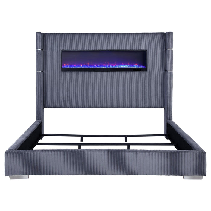 Tisdall California King, E.King & Queen Bed Grey, Black & Queen - Furniture Land (Milwaukee, WI)