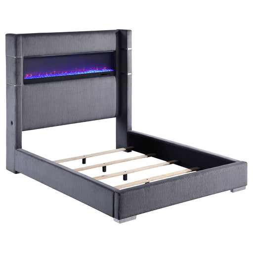 Tisdall California King, E.King & Queen Bed Grey, Black & Queen - Furniture Land (Milwaukee, WI)