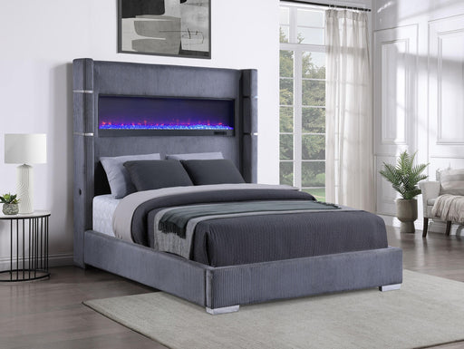 Tisdall California King, E.King & Queen Bed Grey, Black & Queen - Furniture Land (Milwaukee, WI)