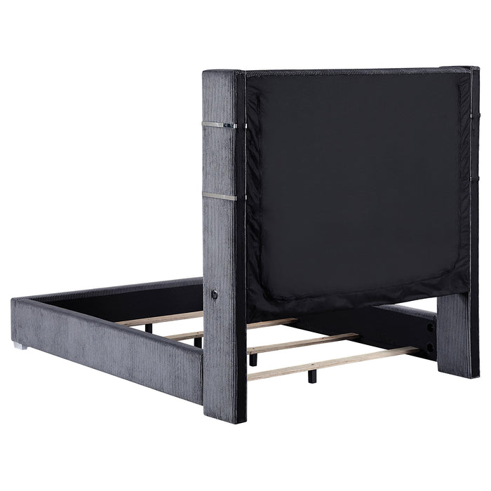 Tisdall California King, E.King & Queen Bed Grey, Black & Queen - Furniture Land (Milwaukee, WI)